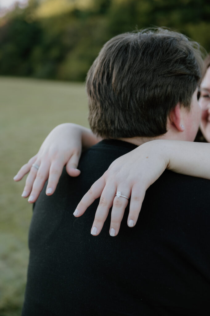 Cleveland engagement photographer capturing golden hour portraits outdoors