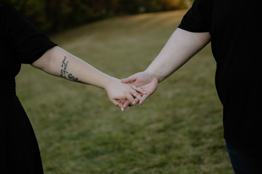 Cleveland engagement photographer capturing golden hour portraits outdoors